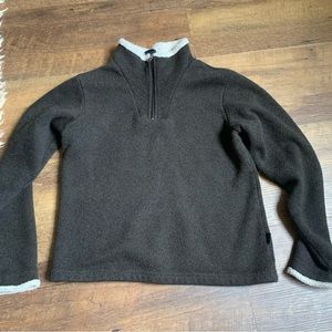 Kuhl Alpaca Fleece Brown Half Zip Pullover Sz Small